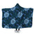 Hawaii Turtle Plumeria Blue Hooded Blanket - AH Hooded Blanket White - Polynesian Pride