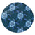 Hawaii Turtle Plumeria Blue Round Carpet - AH Round Carpet Luxurious Plush - Polynesian Pride