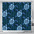 Hawaii Turtle Plumeria Blue Shower Curtain - AH 177 x 172 (cm) Black - Polynesian Pride