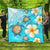 Hawaii Turtle Plumeria Coat Of Arm Ocean Premium Quilts - AH Black - Polynesian Pride