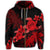 Hawaii Turtle Plumeria Coconut Tree Polynesian Zip Hoodie Red - Polynesian Pride