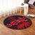 Hawaii Turtle Plumeria Coconut Tree Polynesian Round Carpet - Red - AH - Polynesian Pride