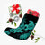 Hawaii Turtle Plumeria Coconut Tree Polynesian Christmas Stocking - Turquoise - AH - Polynesian Pride