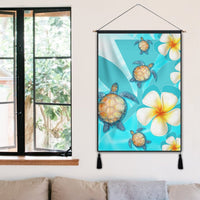 Hawaii Turtle Plumeria Kanaka Ocean Hanging Poster - AH - Polynesian Pride