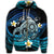 Hawaii Turtle Plumeria Polynesian Zip Hoodie Mela Style - Polynesian Pride