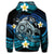 Hawaii Turtle Plumeria Polynesian Zip Hoodie Mela Style - Polynesian Pride
