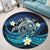 Hawaii Turtle Plumeria Polynesian Round Carpet - Mela Style - AH - Polynesian Pride