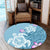 Hawaii Turtle Plumeria Polynesian Simple Round Carpet - AH - Polynesian Pride