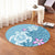 Hawaii Turtle Plumeria Polynesian Simple Round Carpet - AH - Polynesian Pride