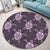 Hawaii Turtle Plumeria Violet Round Carpet - AH - Polynesian Pride