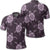 Hawaii Turtle Plumeria Violet Polo Shirt Unisex Black - Polynesian Pride