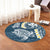 Hawaii Turtle Plumerian Polynesian Round Carpet - Sease Style - AH - Polynesian Pride