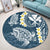 Hawaii Turtle Plumerian Polynesian Round Carpet - Sease Style - AH - Polynesian Pride