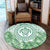 Hawaii Turtle Polyneian Palm Tree Leaf Round Carpet - AH - Polynesian Pride