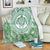 Hawaii Turtle Polyneian Palm Tree Leaf Premium Blankets - AH White - Polynesian Pride