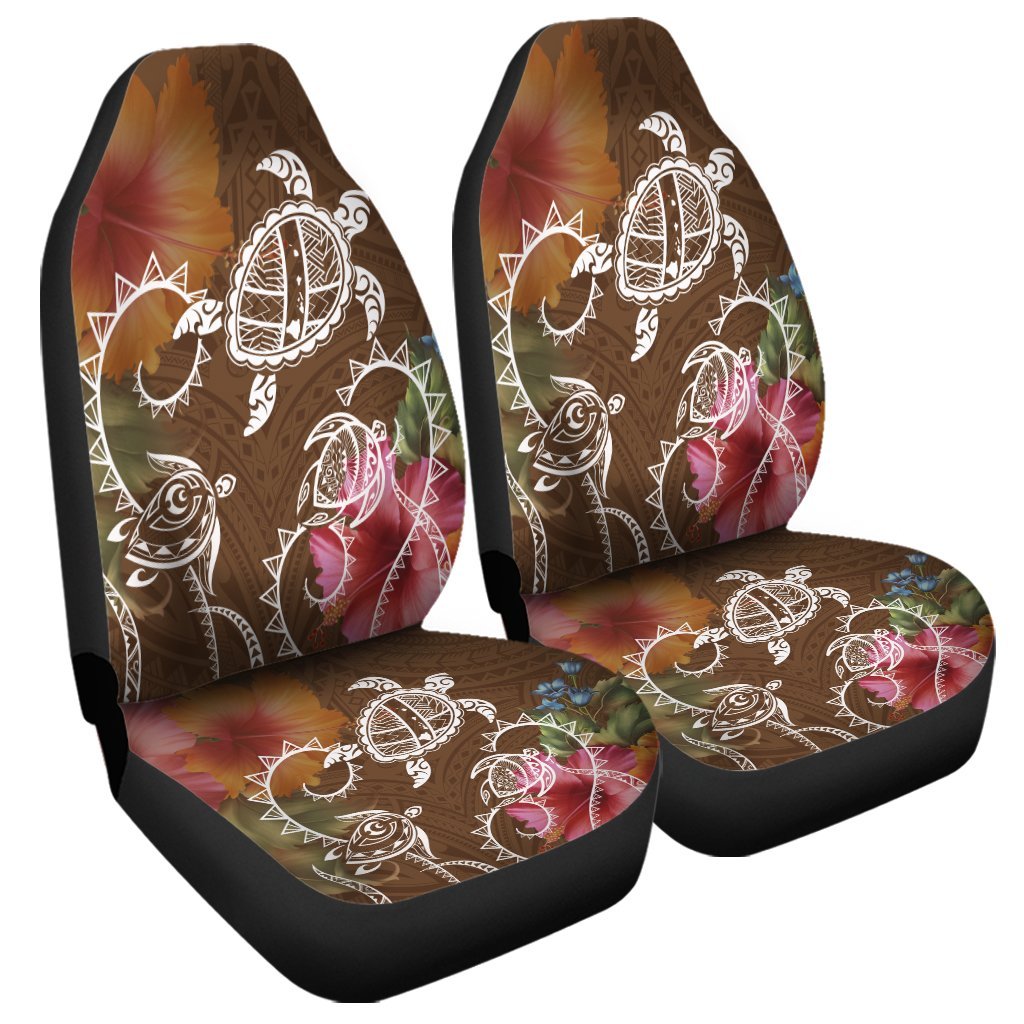 Hawaii Turtle Polynesian Car Seat Covers - Herd Style - AH Universal Fit Black - Polynesian Pride