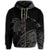 Hawaii Turtle Polynesian Map Plumeria Zip Hoodie Gray - Polynesian Pride