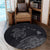 Hawaii Turtle Polynesian Map Plumeria Round Carpet Gray - AH - Polynesian Pride