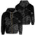 Hawaii Turtle Polynesian Map Plumeria Zip Hoodie Gray Unisex Art - Polynesian Pride