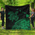 Hawaii Turtle Polynesian Map Plumeria Premium Quilts Green - AH Black - Polynesian Pride