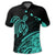 Hawaii Turtle Polynesian Map Plumeria Polo Shirt Turquoise - Polynesian Pride