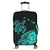 Hawaii Turtle Polynesian Map Plumeria Luggage Covers Turquoise - AH Black - Polynesian Pride