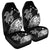 Hawaii Turtle Polynesian Map Plumeria Car Seat Covers White - AH Universal Fit Black - Polynesian Pride