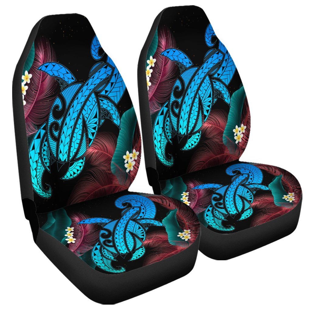 Hawaii Turtle Polynesian Tropical Car Seat Covers - Ghia Style - AH Universal Fit Black - Polynesian Pride