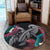 Hawaii Turtle Polynesian Tropical Round Carpet - Ghia Style Gray - AH - Polynesian Pride