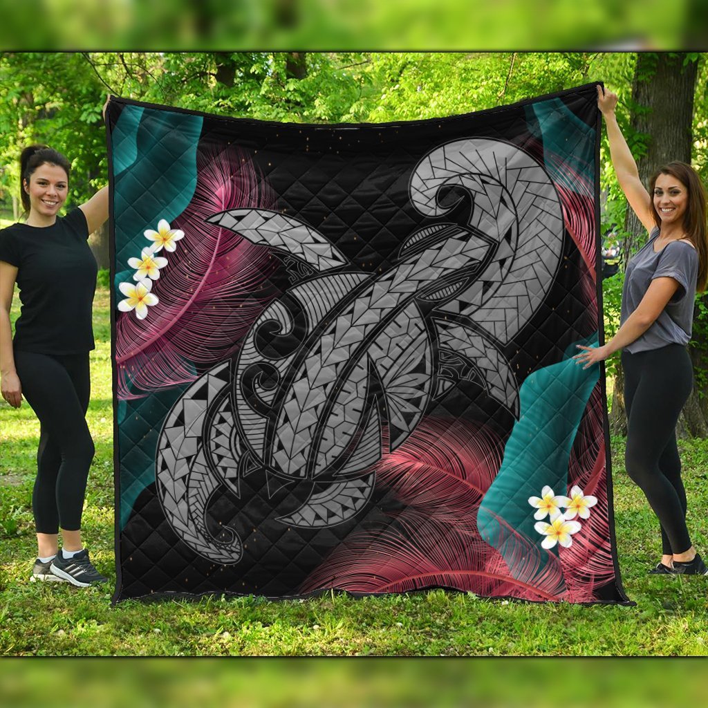 Hawaii Turtle Polynesian Tropical Premium Quilts - Ghia Style Gray - AH Black - Polynesian Pride