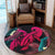 Hawaii Turtle Polynesian Tropical Round Carpet - Ghia Style Pink - AH - Polynesian Pride