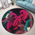 Hawaii Turtle Polynesian Tropical Round Carpet - Ghia Style Pink - AH - Polynesian Pride