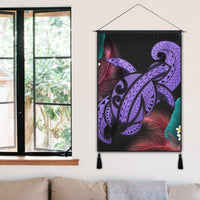 Hawaii Turtle Polynesian Tropical Hanging Poster - Ghia Style Purple - AH - Polynesian Pride
