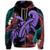 Hawaii Turtle Polynesian Tropical Zip Hoodie Ghia Style Purple - Polynesian Pride