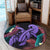 Hawaii Turtle Polynesian Tropical Round Carpet - Ghia Style Purple - AH - Polynesian Pride