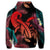 Hawaii Turtle Polynesian Tropical Zip Hoodie Ghia Style Red - Polynesian Pride