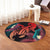 Hawaii Turtle Polynesian Tropical Round Carpet - Ghia Style Red - AH - Polynesian Pride