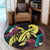 Hawaii Turtle Polynesian Tropical Round Carpet - Ghia Style Yellow - AH - Polynesian Pride