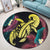 Hawaii Turtle Polynesian Tropical Round Carpet - Ghia Style Yellow - AH - Polynesian Pride