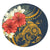 Hawaii Turtle Polynesian Tropical Hibiscus Plumeria Round Carpet - AH Round Carpet Luxurious Plush - Polynesian Pride