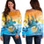 Hawaii Turtle Sea Cost Of Arm Women's Off Shoulder Sweater - AH Black - Polynesian Pride