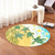 Hawaii Turtle Sea Hibiscus Coconut Tree Round Carpet - AH - Polynesian Pride