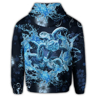 Hawaii Turtle Sea Ohana Zip Hoodie - Polynesian Pride