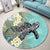 Hawaii Turtle Sea Plumeria Round Carpet - AH - Polynesian Pride