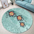 Hawaii Turtle Swimming Tribal Polynesian Round Carpet - AH - Min Style - Polynesian Pride