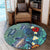 Hawaii Turtle Tropical Art Round Carpet - Hela Style - AH - Polynesian Pride