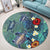 Hawaii Turtle Tropical Art Round Carpet - Hela Style - AH - Polynesian Pride