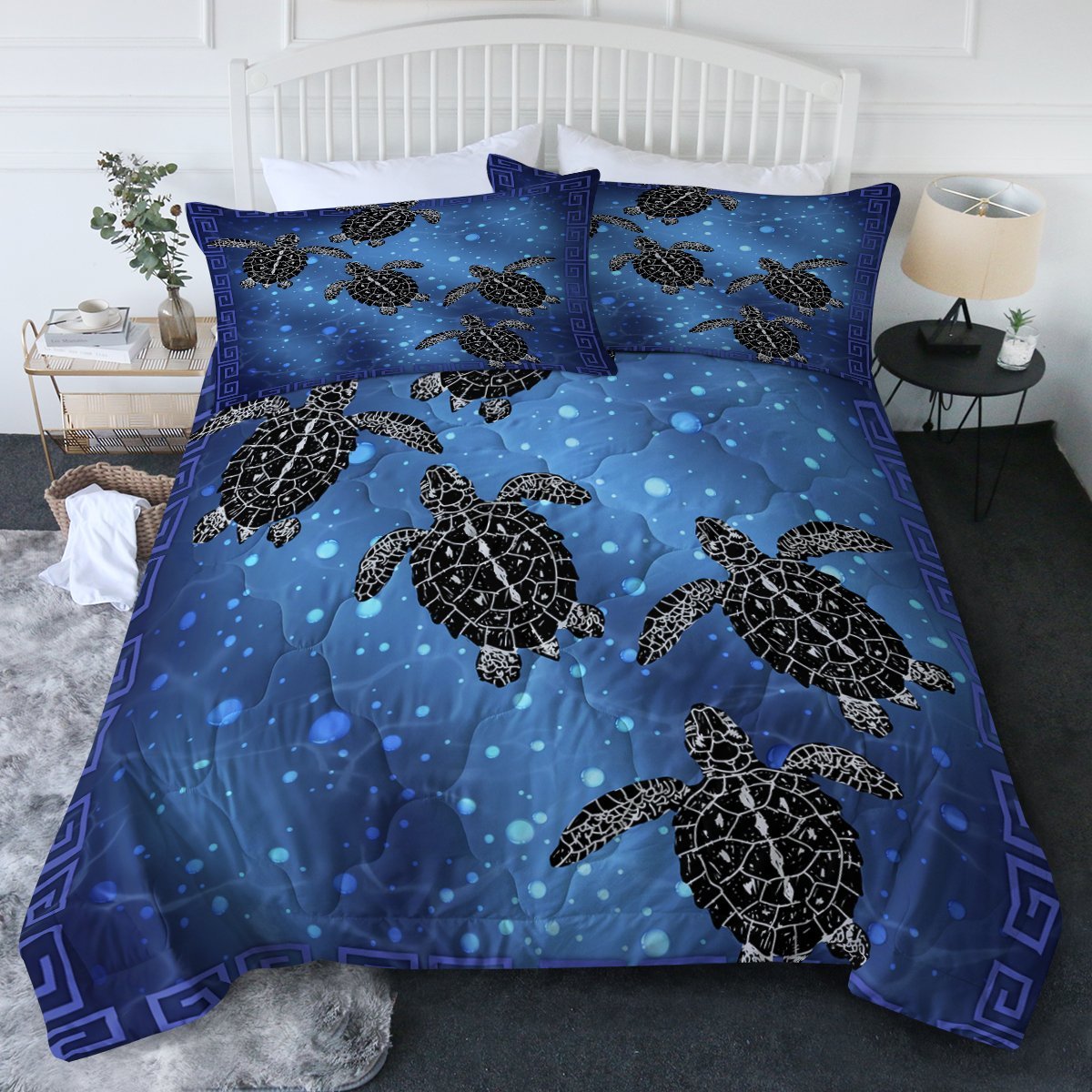 Hawaii Turtle Voyage Bedding Set - AH Blue - Polynesian Pride