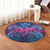 Hawaii Turtle Wave Polynesian Round Carpet - Hey Style Blue - AH - Polynesian Pride