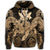 Hawaii Turtle Wave Polynesian Zip Hoodie Hey Style Gold - Polynesian Pride